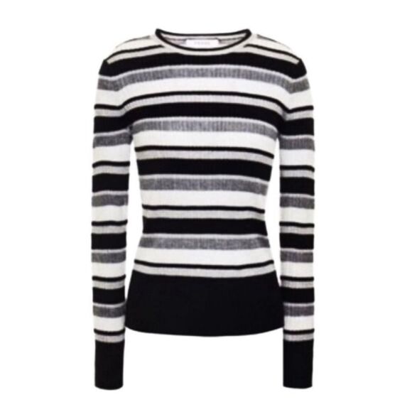 Frame Denim Metallic Striped Rib Knit Sweater - Picture 4 of 16